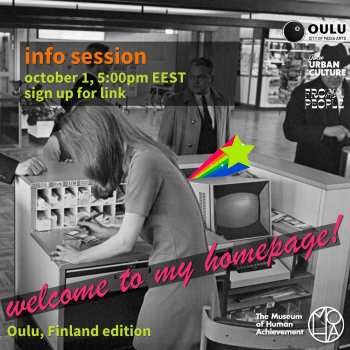 Banner for the Applicant Info Session featuring an archival image of a woman using a computer.