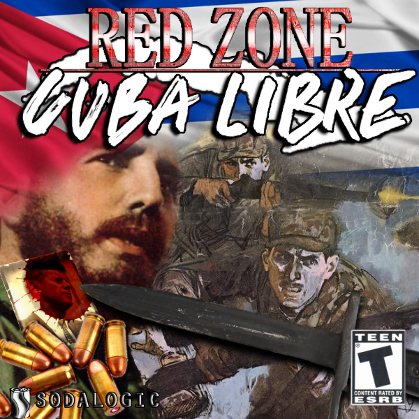 CD-Rom cover art for fictional game Red Zone Cuba Libre